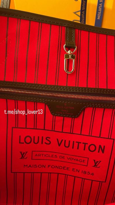 Сумка шоппер LV Louis Vuitton Neverfull MM преміум
