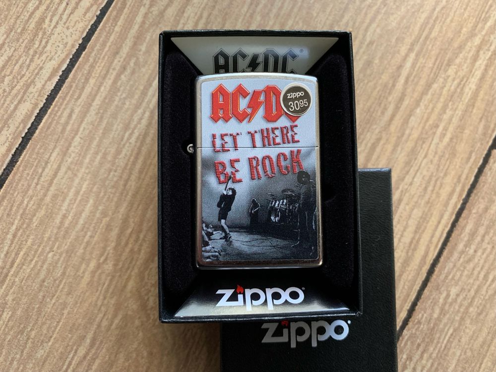 Зажигалка Zippo AC DC Let There Be Rock Street Chrome.