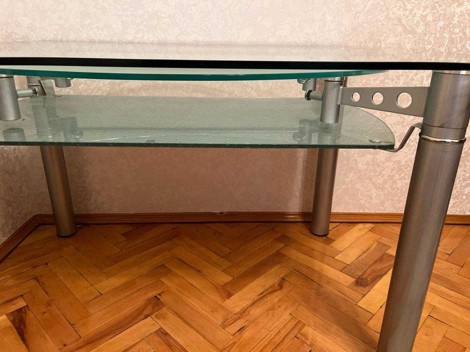 Стол обеденный раскладной закаленное стекло Новый