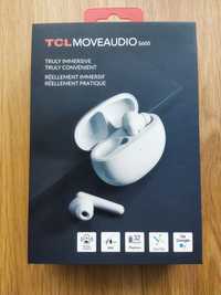 Nowe białe słuchawki dokanałowe TCL MoveAudio S600 TWS Biały