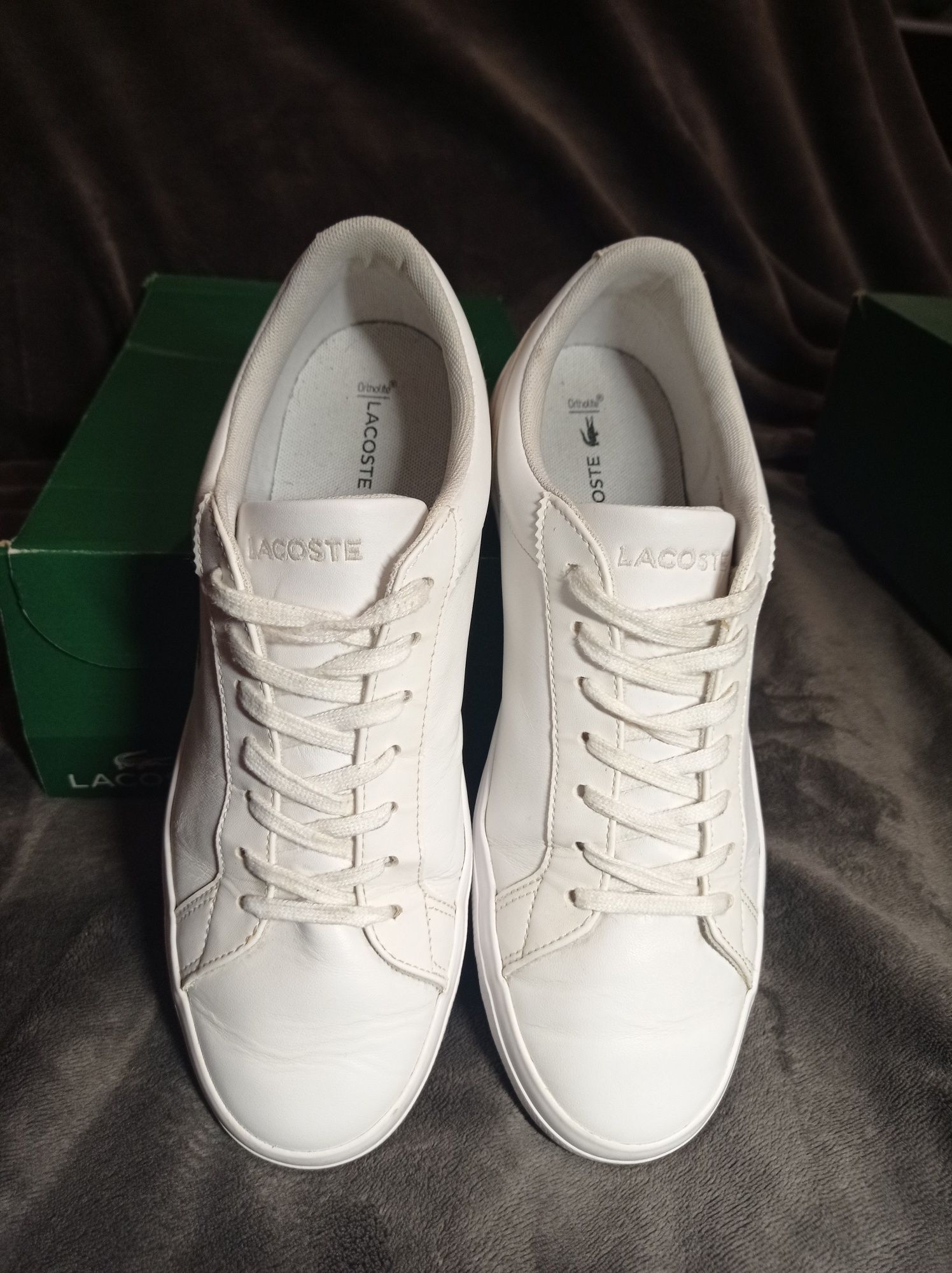Buty Lacoste Lerond BL 1 rozmiar 41 białe trampki skóra naturalna 25,5