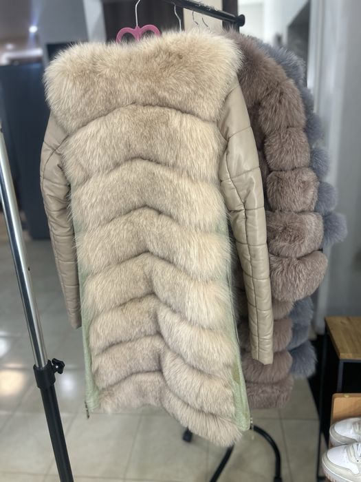 Меховая шубка песец шуба писец песцовая жилетка трансформер желетка