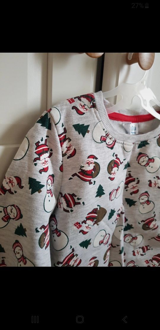 Bluza świąteczna 92 mikołaj