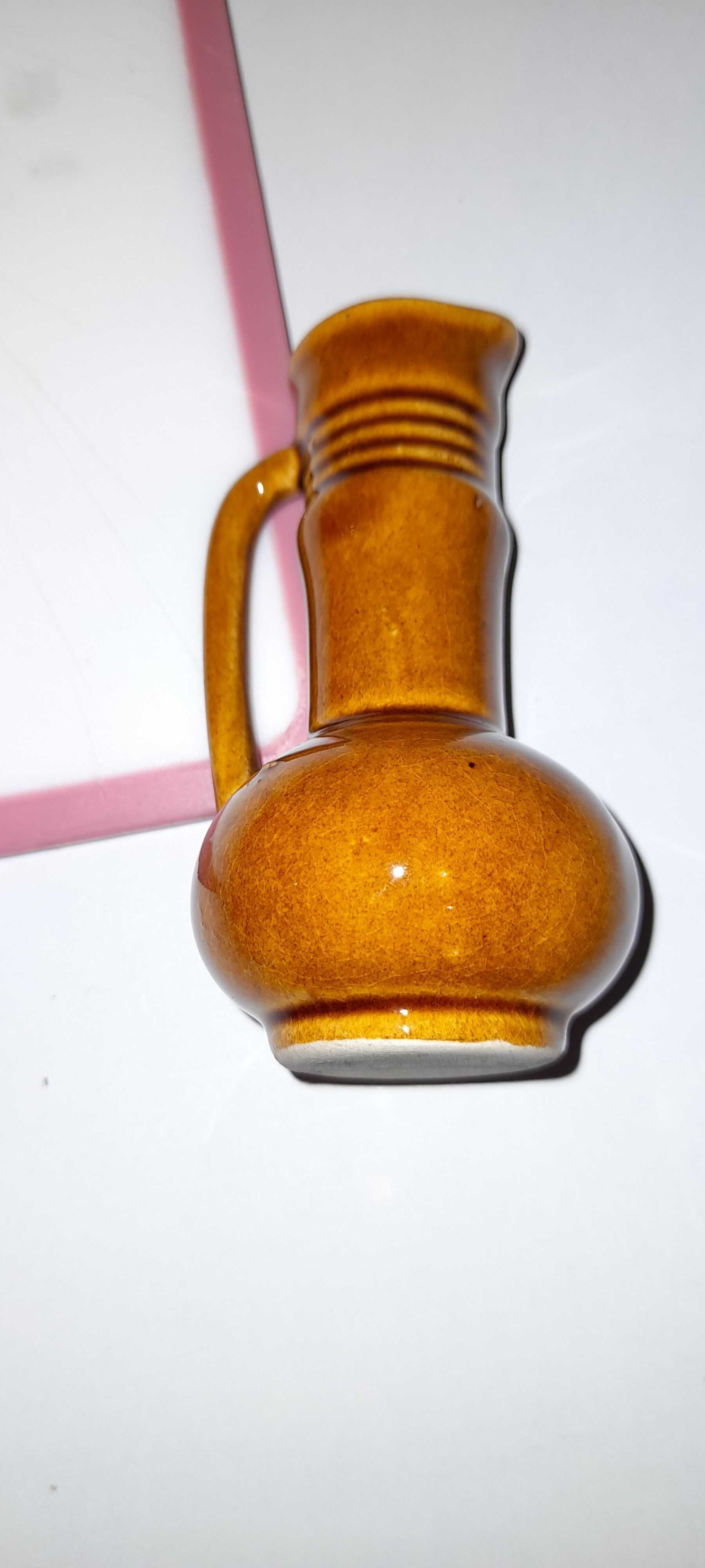 Stara ceramika wazon karafka starocia PRL-u