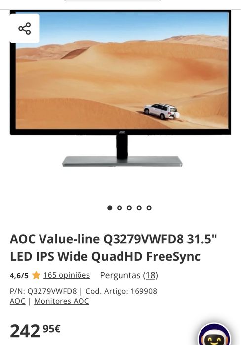 Monitor AOC Q3279VWFD8