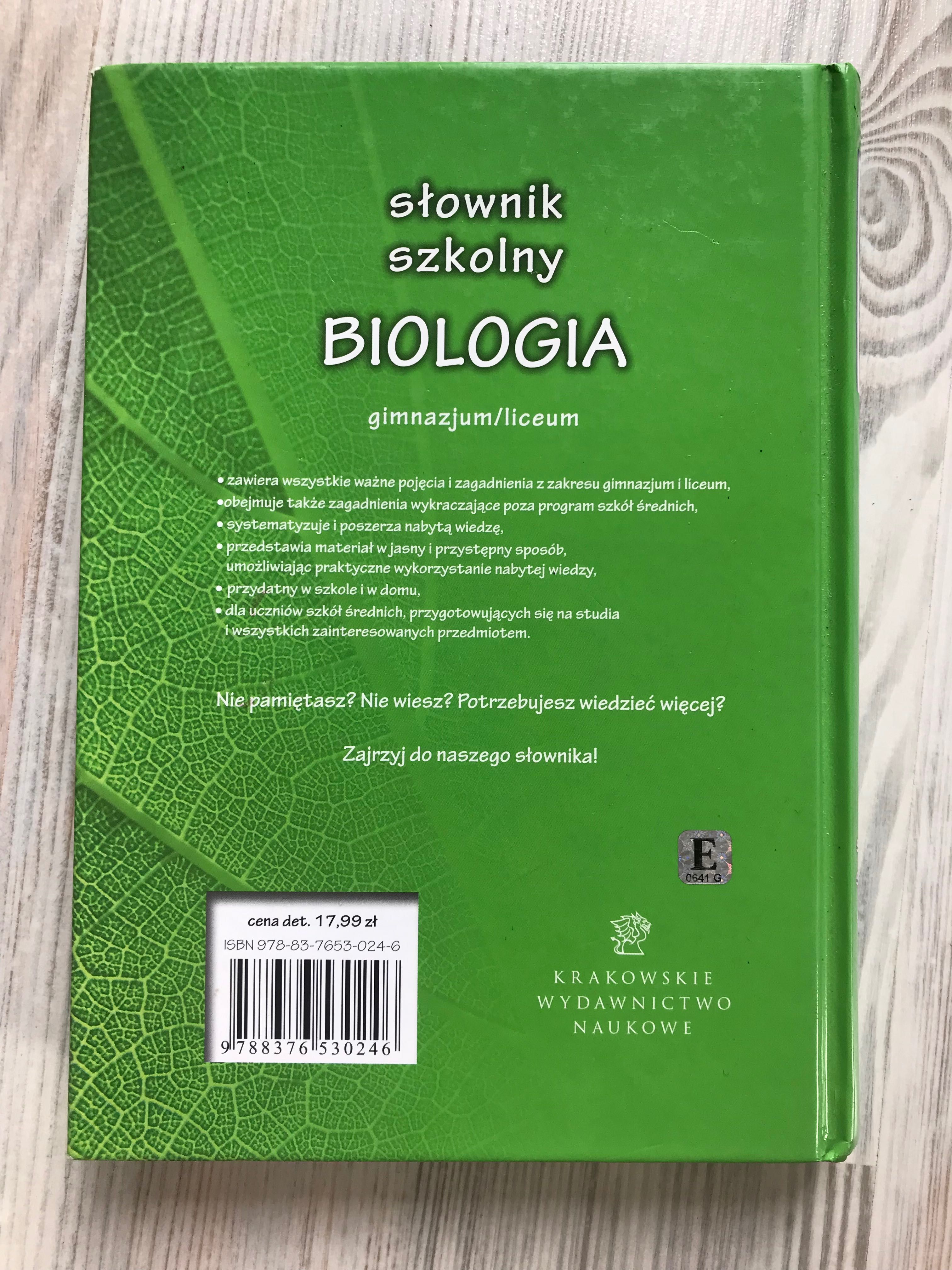 Biologia liceum słownik