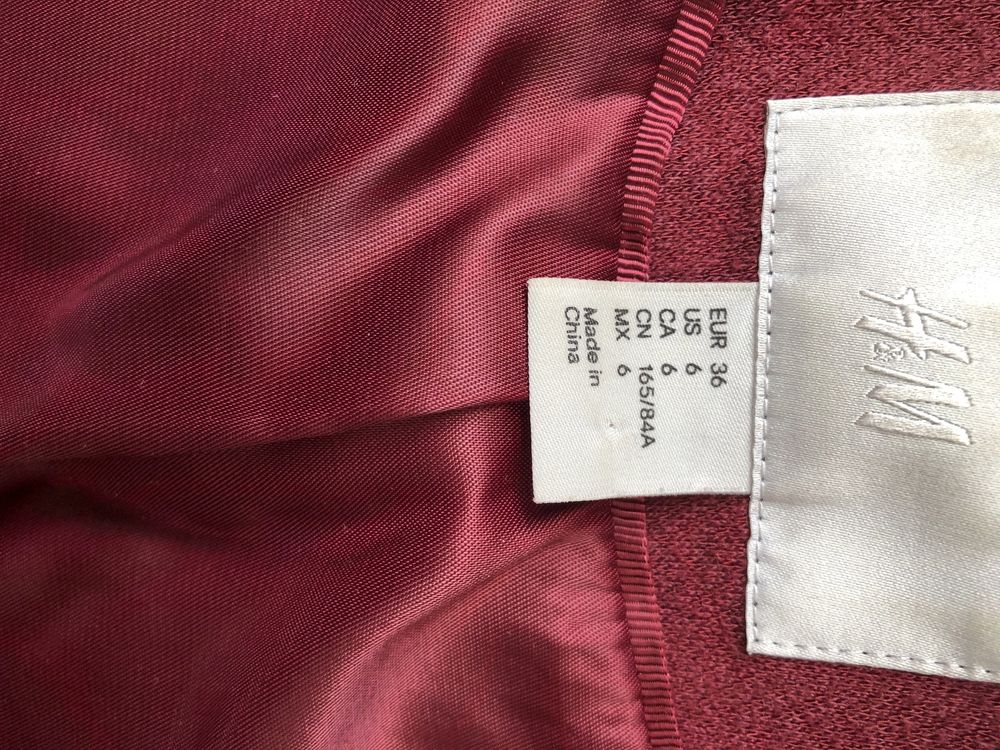 Bordowy żakiet H&M
