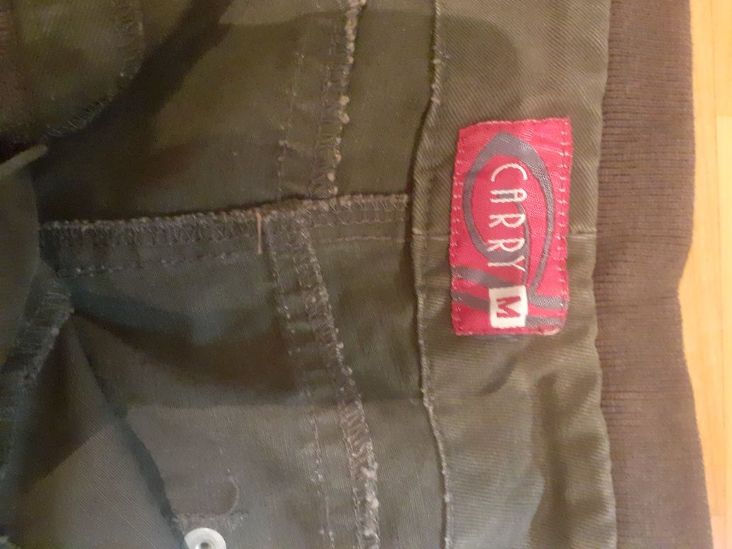 Spodnie Carry brąz za kolano ze ściągaczami