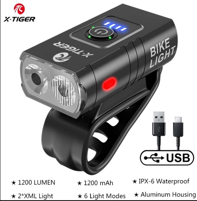 Фара X-TIGER IPX6 батарея 1200-2400 mAh ОРИГІНАЛ