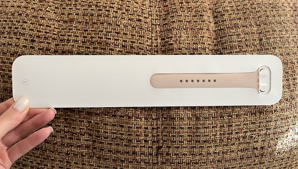 Оригинальный ремешок apple watch 3 38mm M/L pink половина