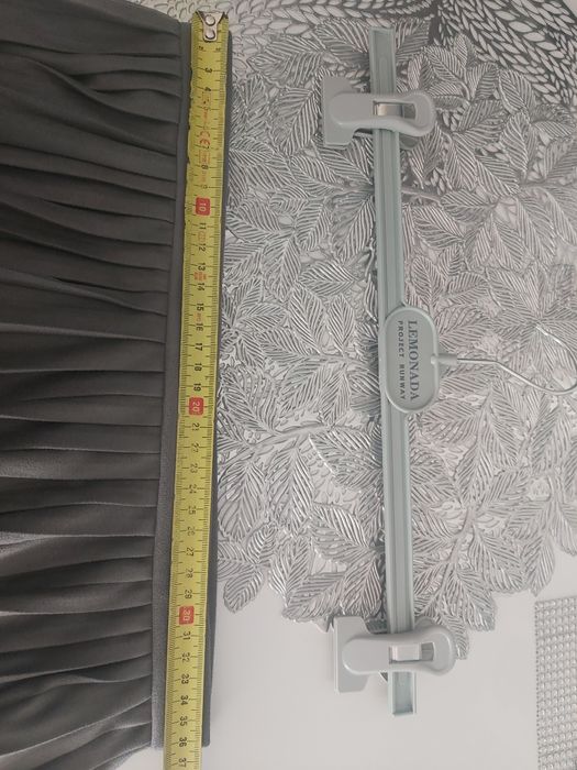 Spodnica tom rose m szara ale zamsz plisowana jesień zima