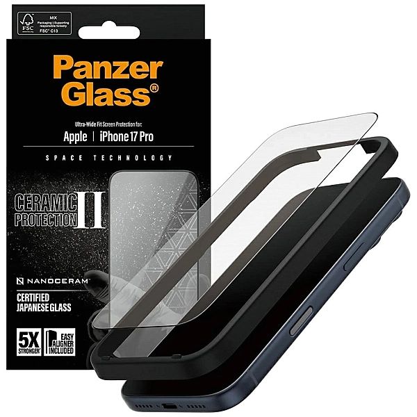 Szkło ceramiczne PanzerGlass Ceramic II Ultra-Wide Fit EasyAligner na