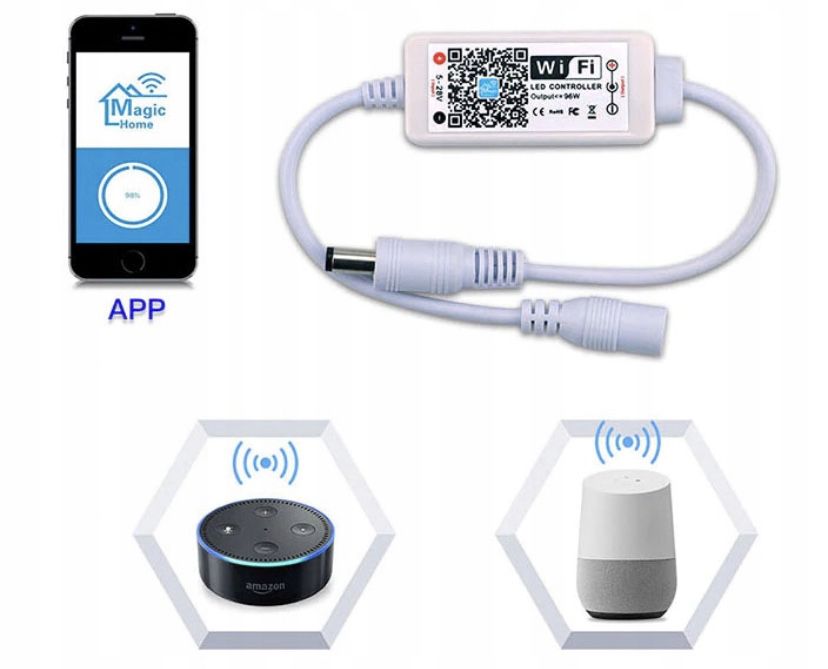 NOWY Sterownik Kontroler taśm LED MONO WiFi Android iOS