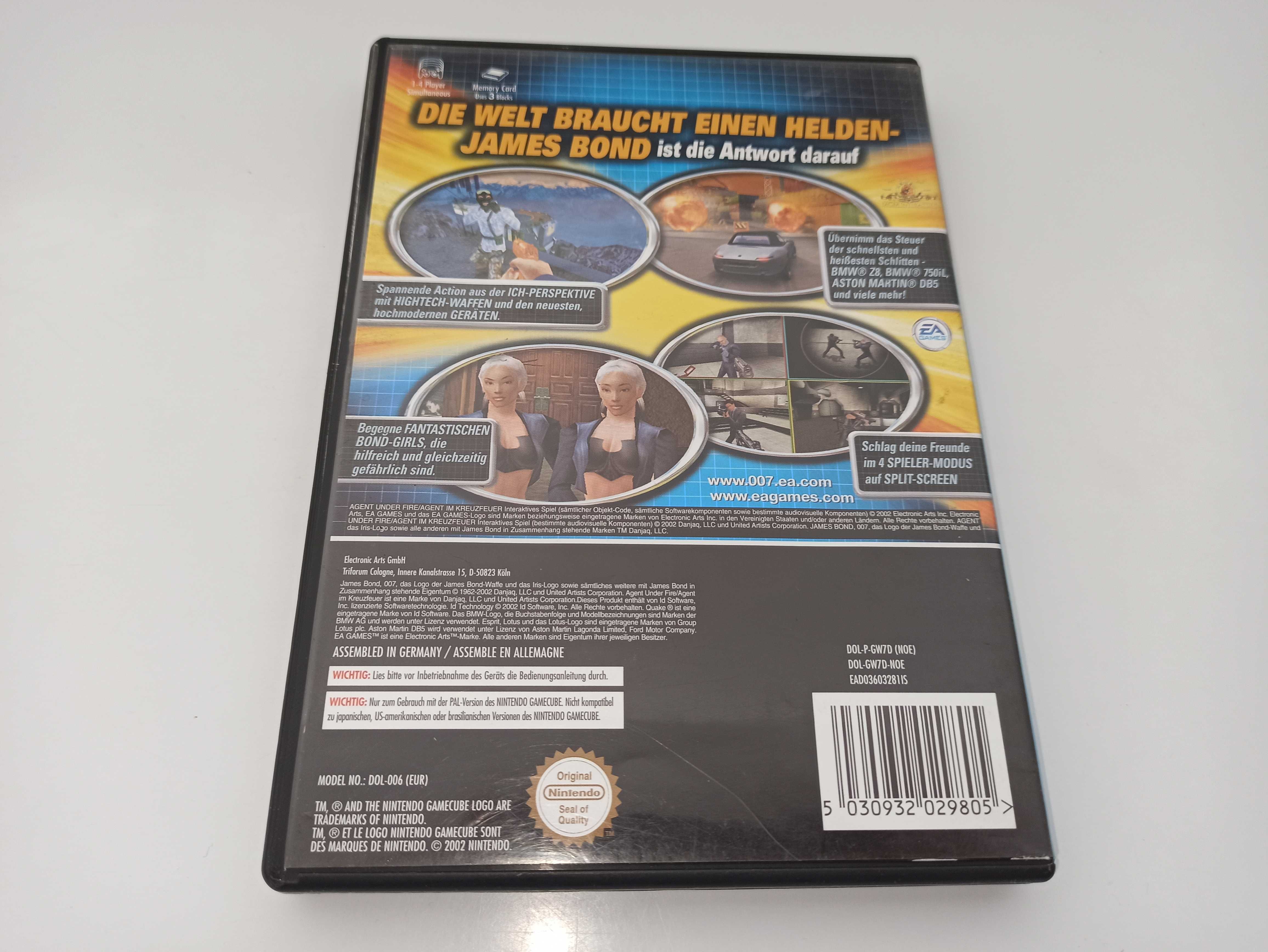 nintendo gamecube JAMES BOND 007 AGENT UNDER FIRE komplet, dobra gra