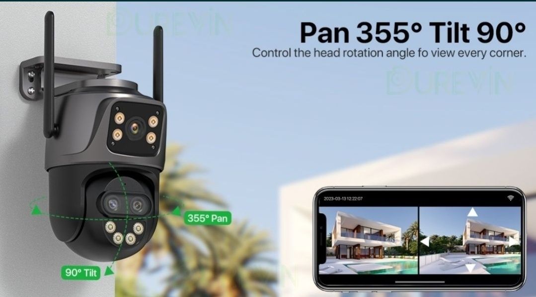 Kamera zewnętrzna obrotowa 360. 8x ZOOM, ALARM, ŚLEDZNIE RUCHU,GŁ