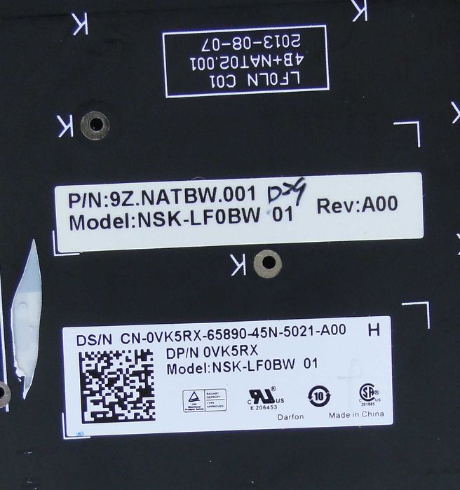 Klawiatura do laptopa Dell Inspirion 14-7437 podświetlanie