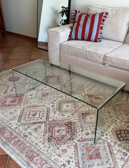 Mesa de centro Burano de vidro 110 x 50 cm
