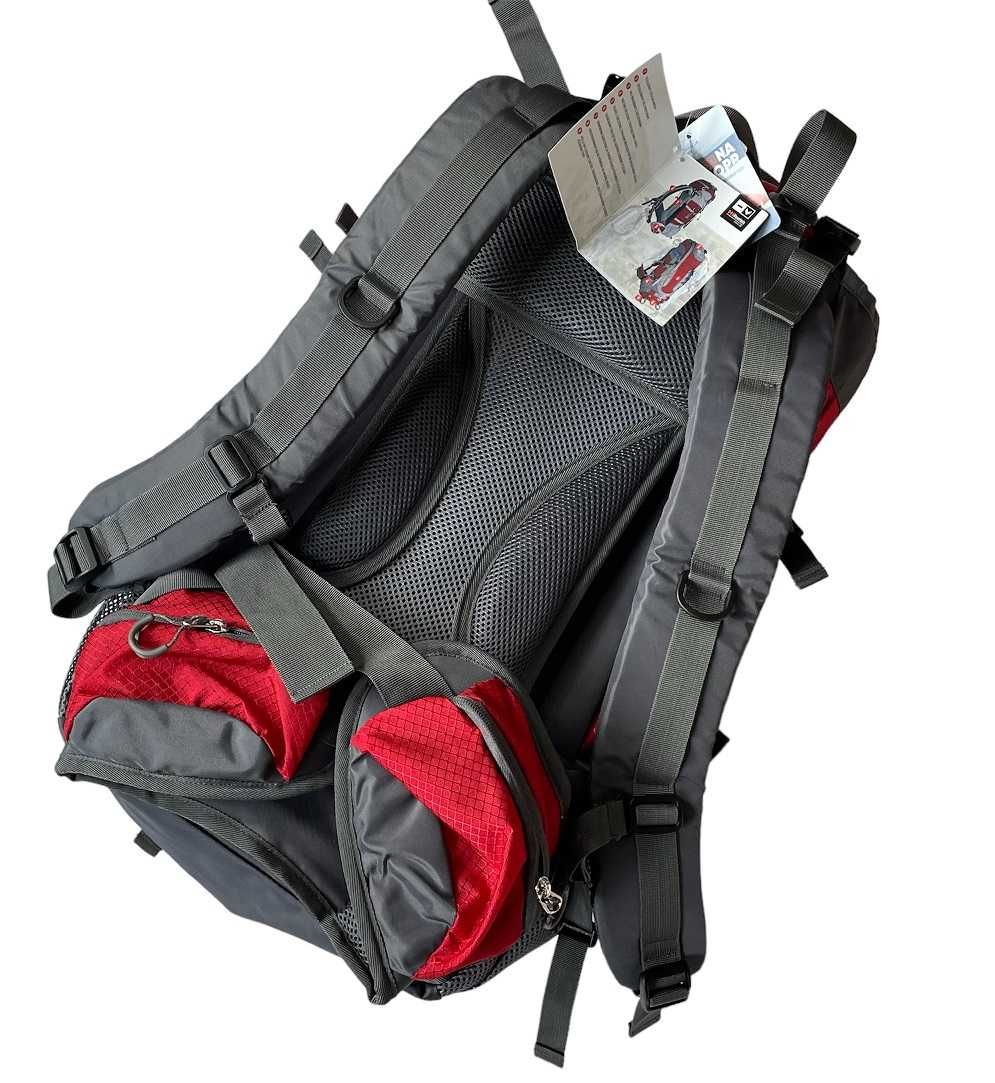 HiMOUNTIAN plecak turystyczny ze stelażem HIKER 50l czerwony