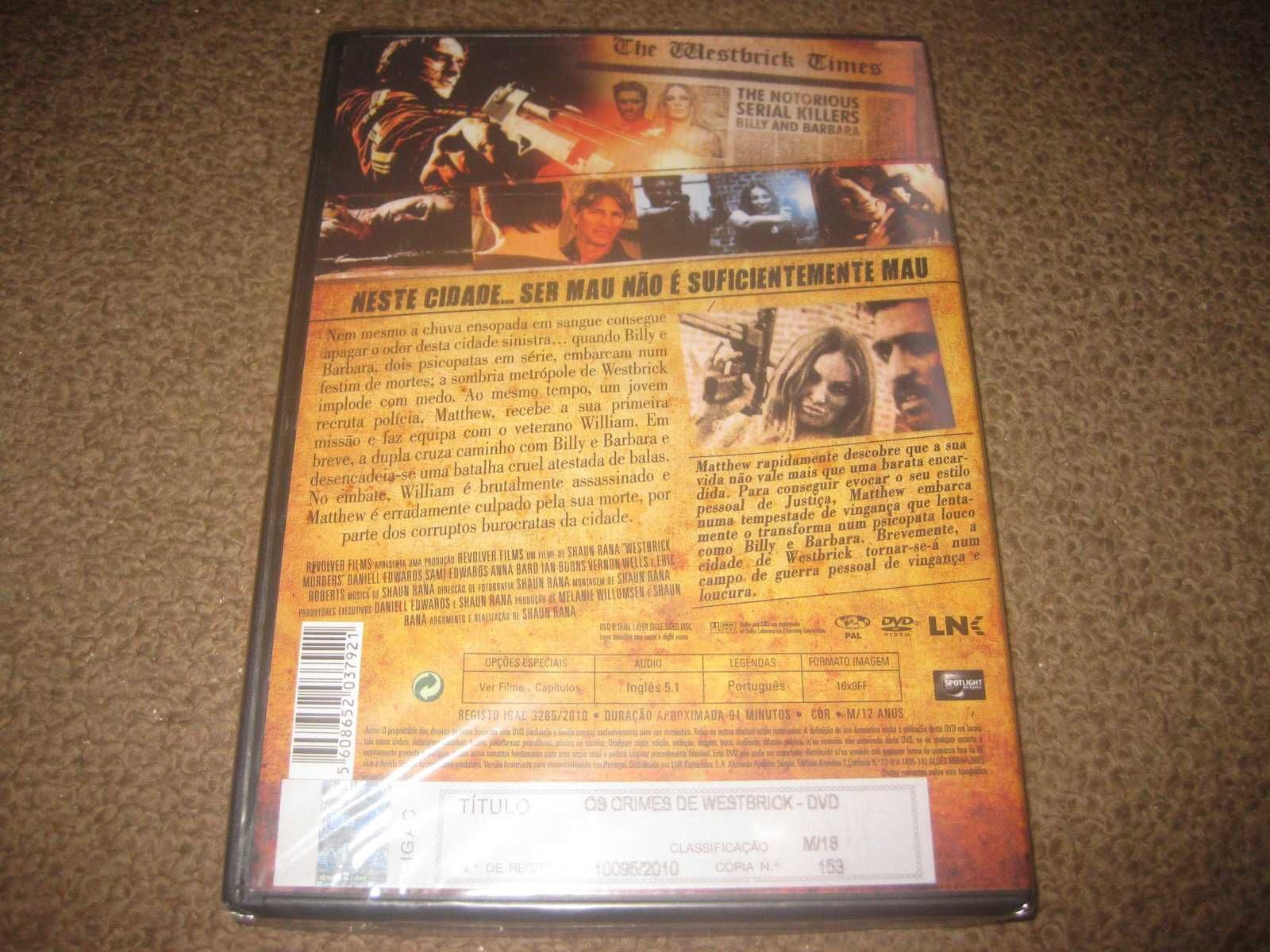 DVD "Os Crimes de Westbrick" com Eric Roberts/Selado!