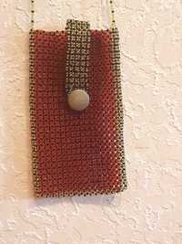 Чехол-сумка из бисера на телефон