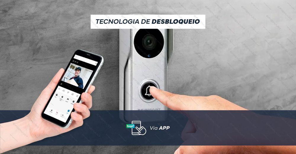 Vídeo Porteiro KIT IR FHD Teclado|Cartão EFISMART Essencial E400