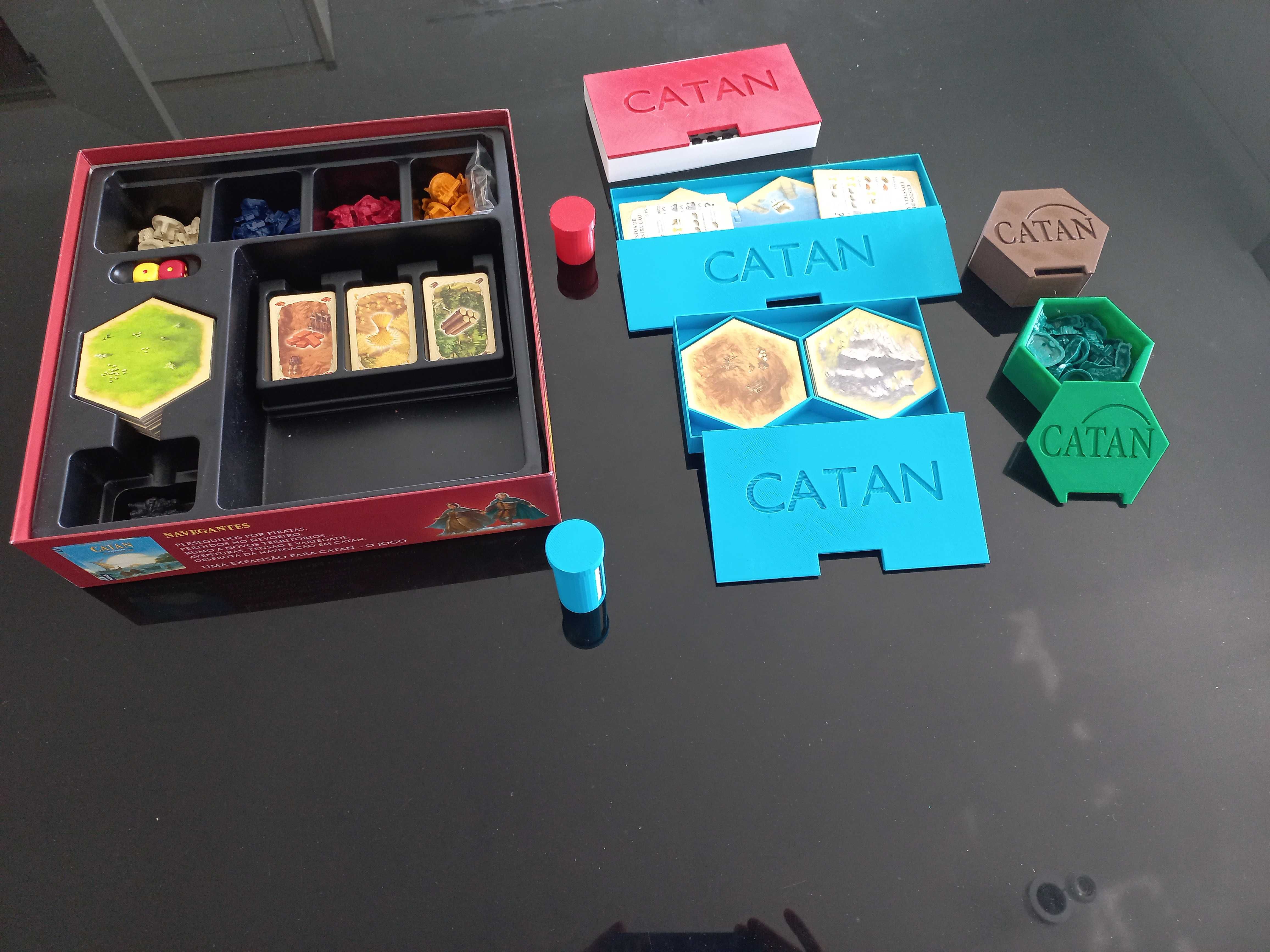 CATAN - Caixas de arrumação do normal e da expansão 5/6 jogadores