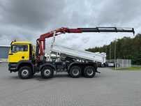 MAN TGA 35.390 8x4 WYWROTKA+DŻWIG HDS HYDROBURTA  Import Francja,zadbany