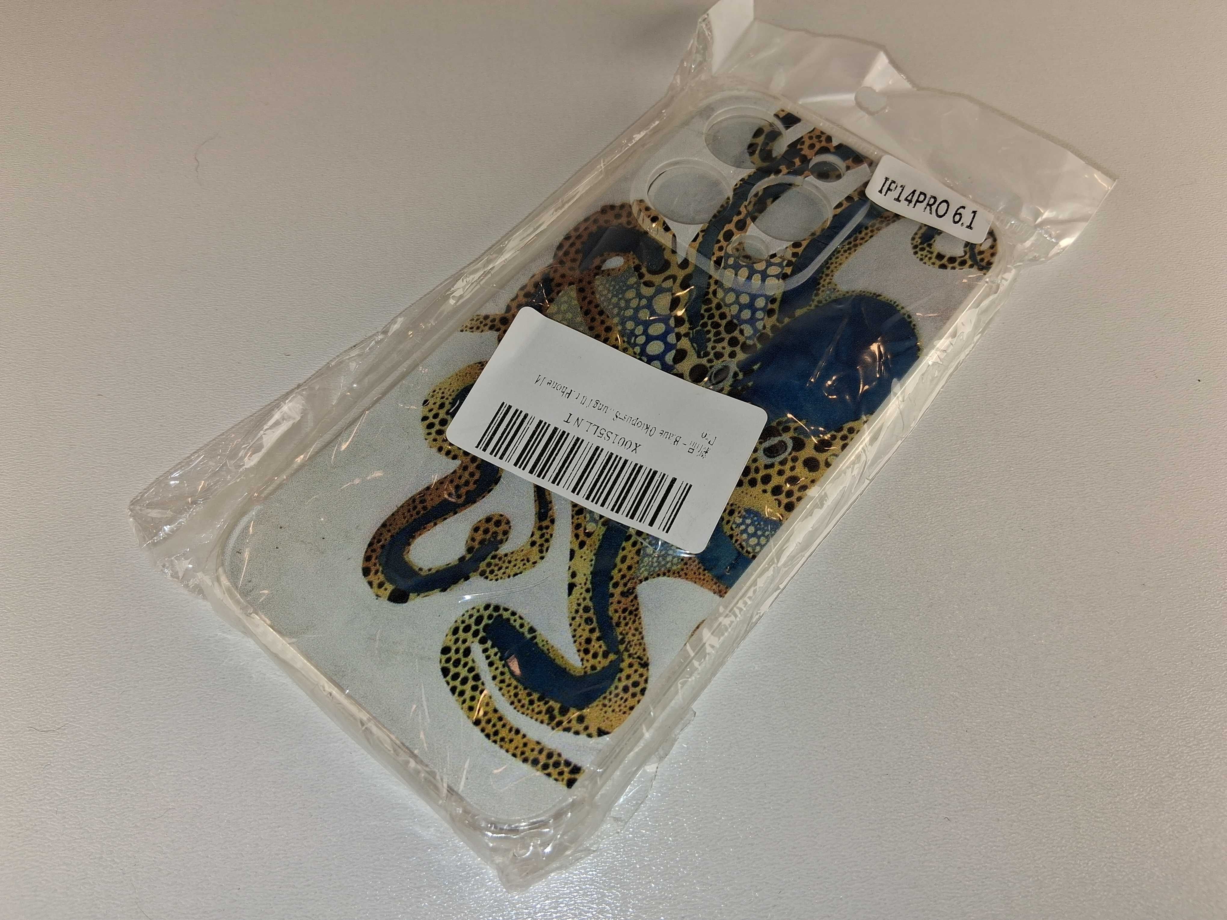 Y042 Etui iPhone 14 Pro 6.1 Przezroczyste Wzór Ośmiornica