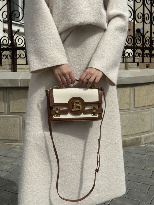 Сумка Balmain B-Buzz 24 Cream/Brown