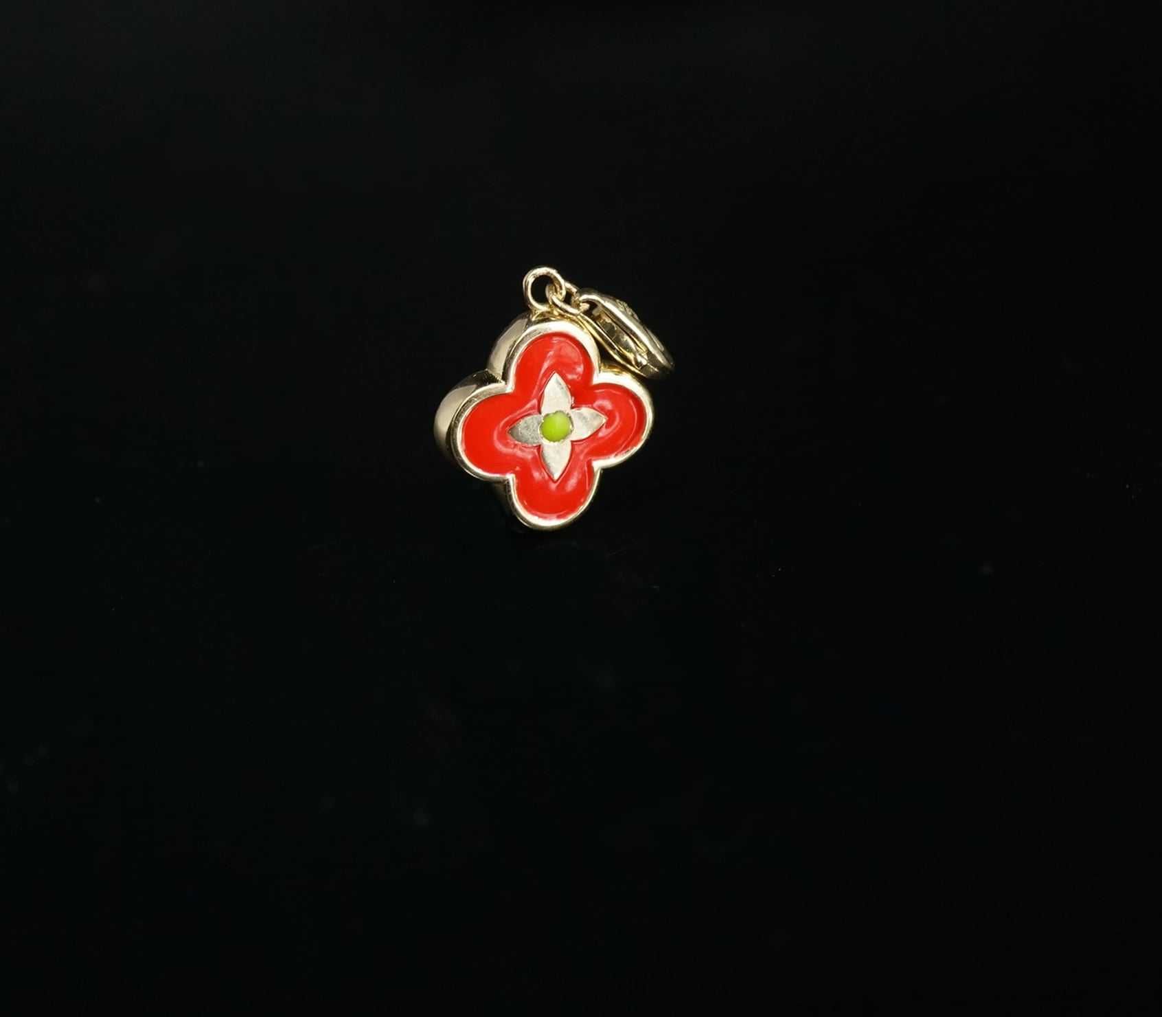Złoto 585 - złota zawieszka charms koniczynka