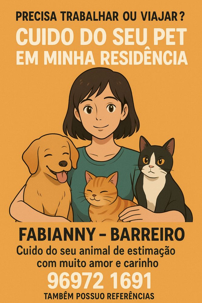 PET SITTING - Cuidadora de animais