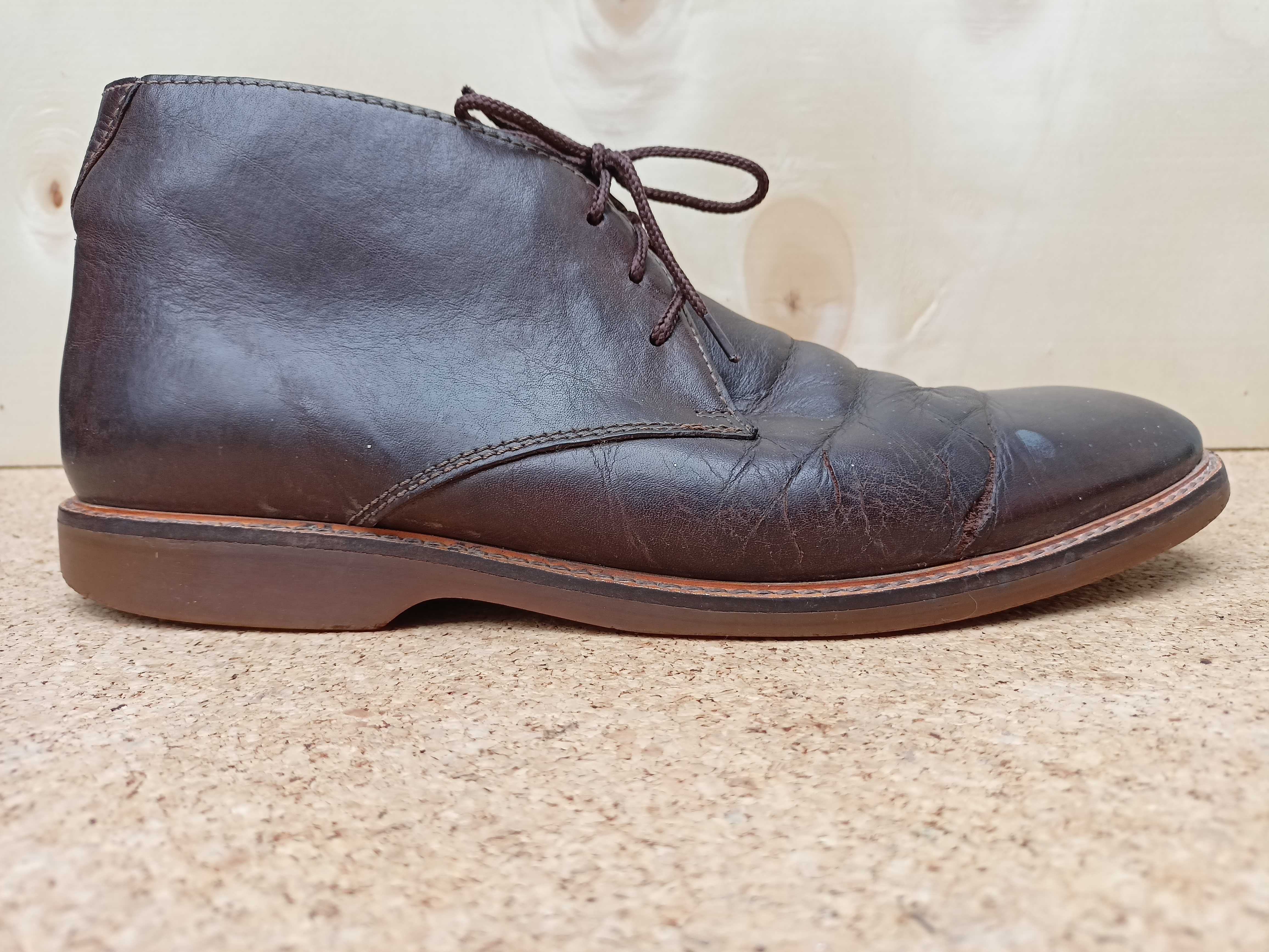 Buty sztyblety Clarks desert boots skóra