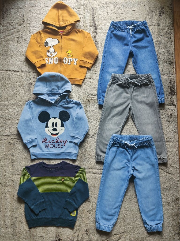 Zestaw ubrań dla chłopca 104 H&M Reservef Cool Club Mickey Snoopy