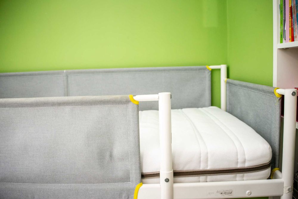 Rama łóżka piętrowego IKEA VITVAL, biały/jasnoszary, 90x200 cm | łóżko