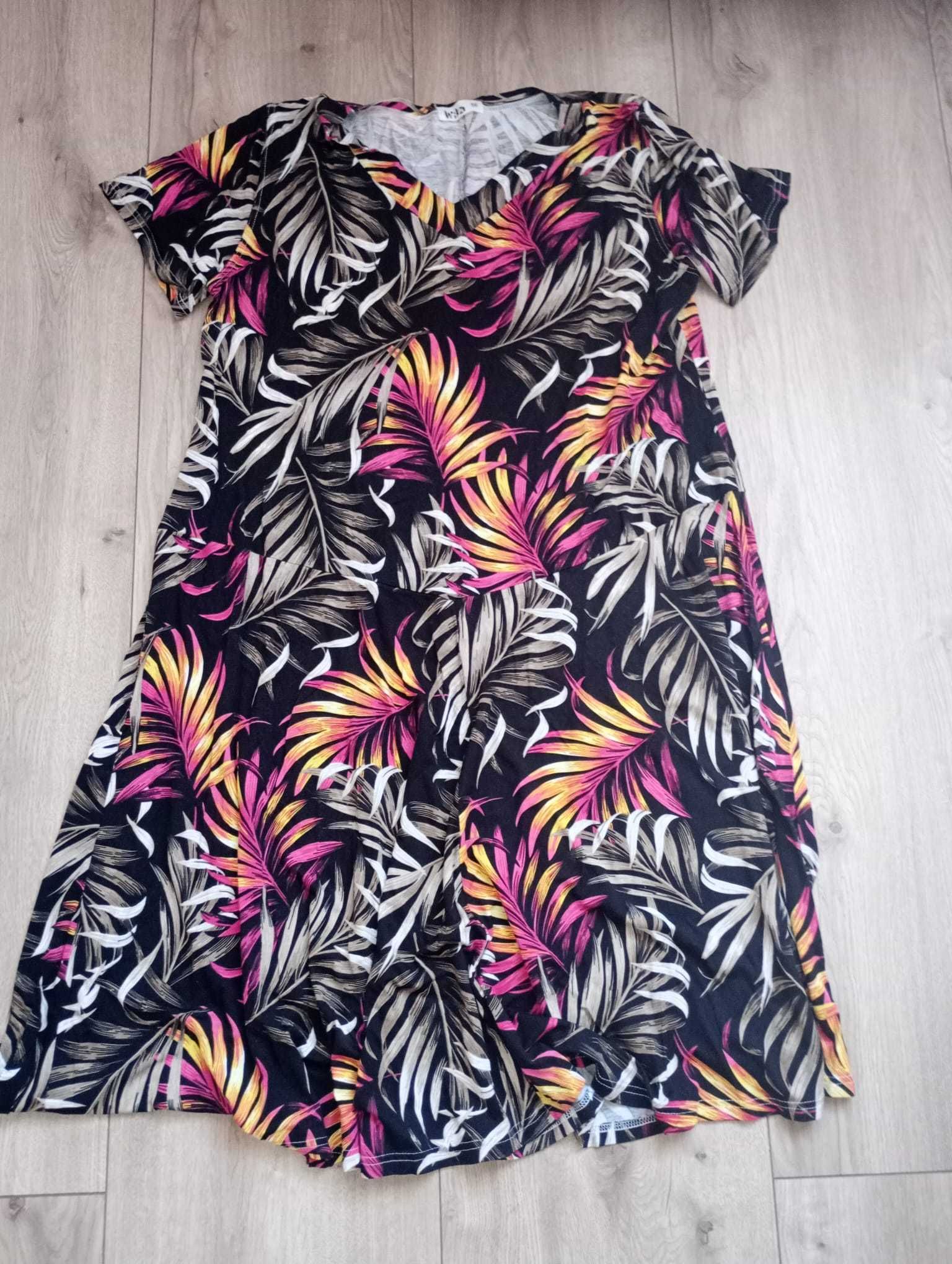 Sukienka krótki rękaw plus size rozmiar 54  56 XXL