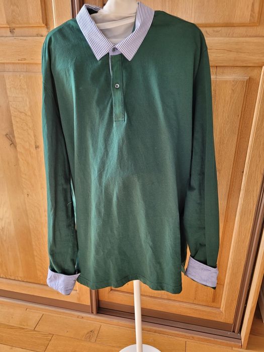 MASSIMO  DUTTI T-shirt longsleeve,męski, rozm. L-XL ,zielony,STAN BDB.