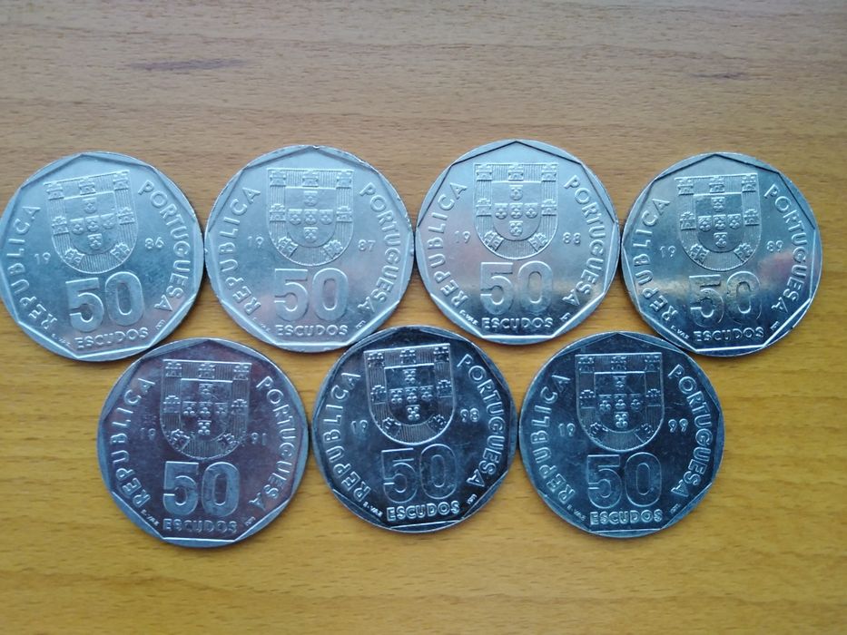 Lote de moedas de 50 eucudos