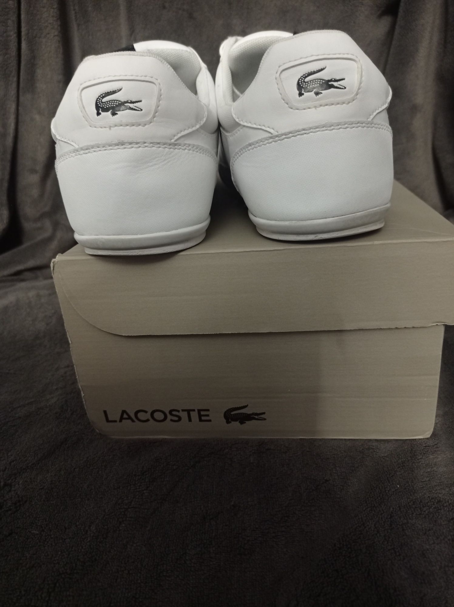 Buty Lacoste Chaymon rozmiar 44 skórzane skóra białe super męskie