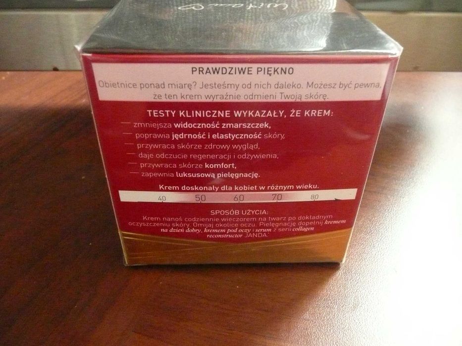 Krem JANDA Collagen Reconstructor krem na dobranoc złoty nośnika 24K