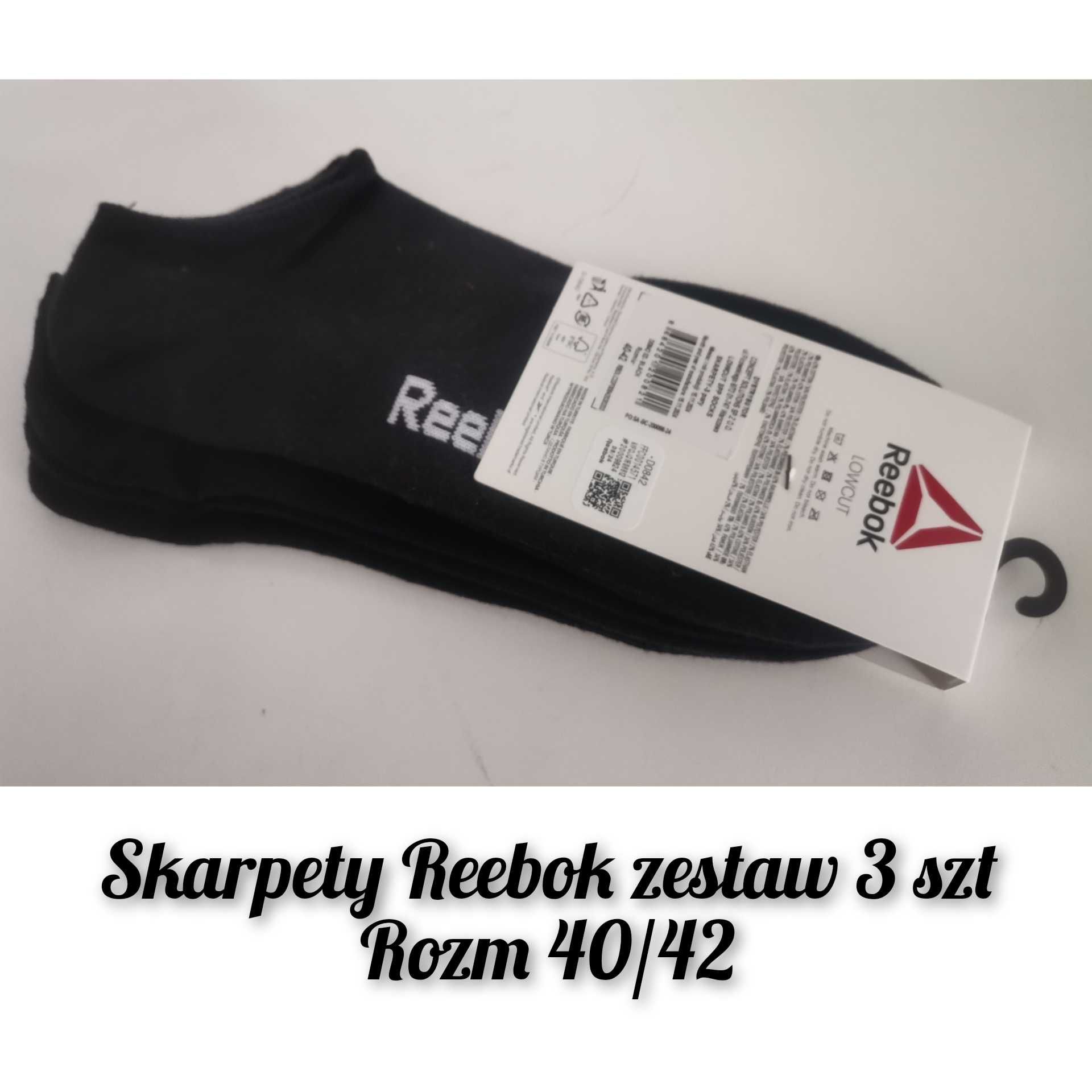 Nowe Reebok skarpety  40/42 skarpety stopki reebok męskie