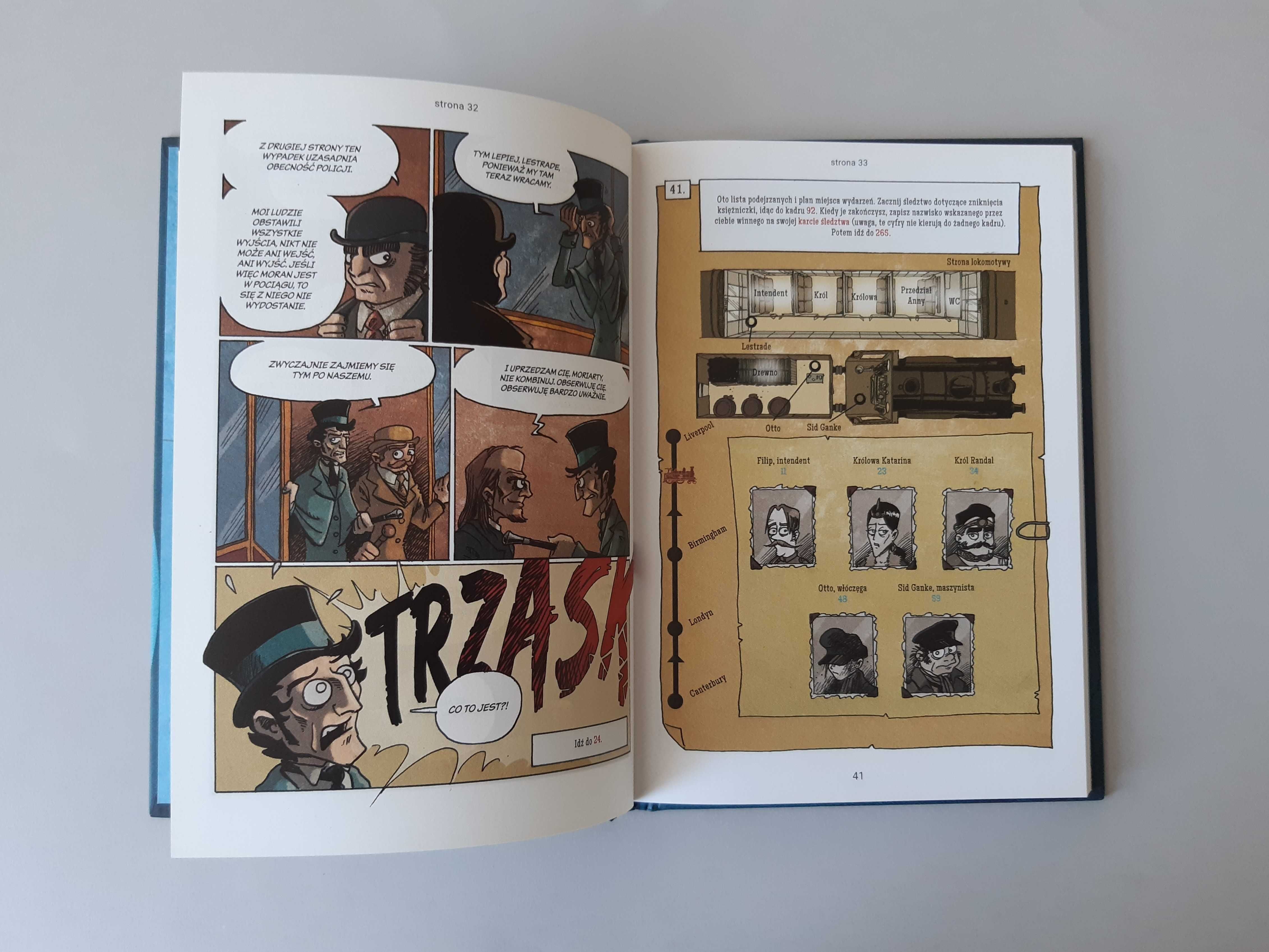 Gra paragrafowa Sherlock Holmes & Moriarty Komiks