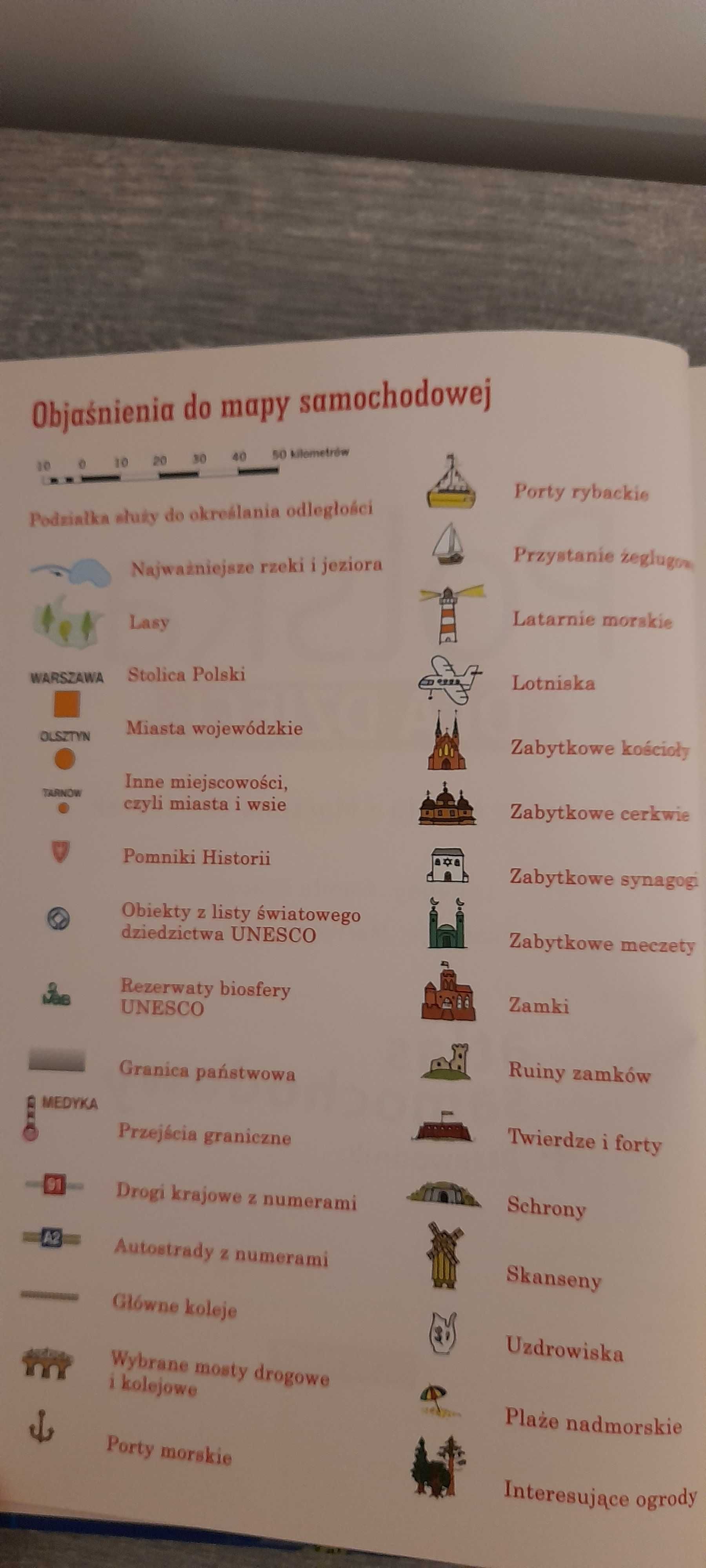 Polska dla dzieci. Atlas samochodowy + przewodnik