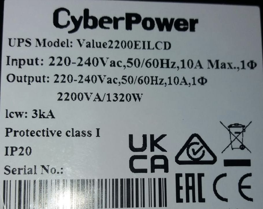 Безперебійник / ДБЖ/УПС/ UPS. Cyber Power VALUE2200EILCD 2200va/1320w
