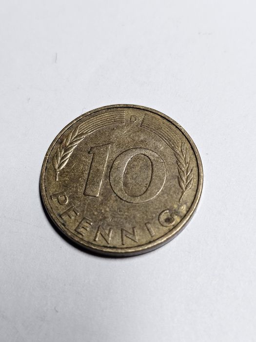 Moneta nr.45 nominał 10 pfennig rok 1989 za 10 zł