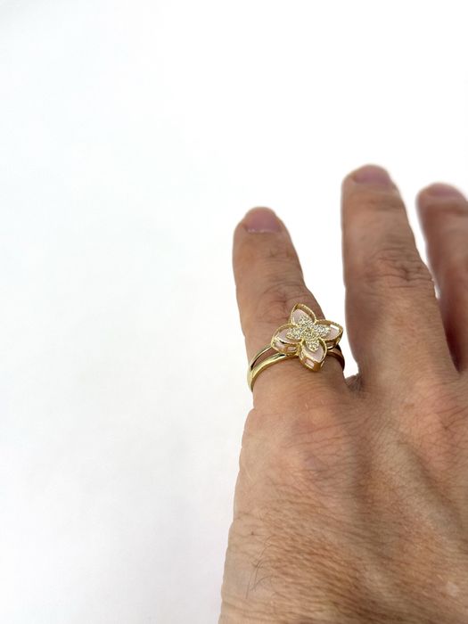 Złoty pierścionek rozmiar 17