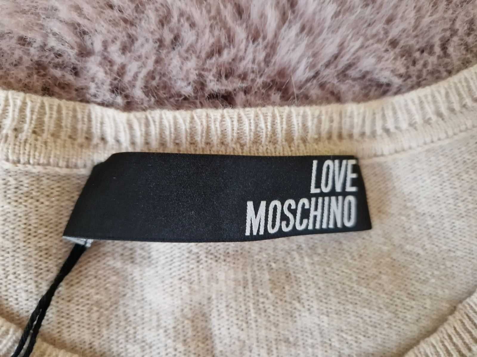 Новый шерстяной свитер оригинал Moschino кашемир, кофта шерсть