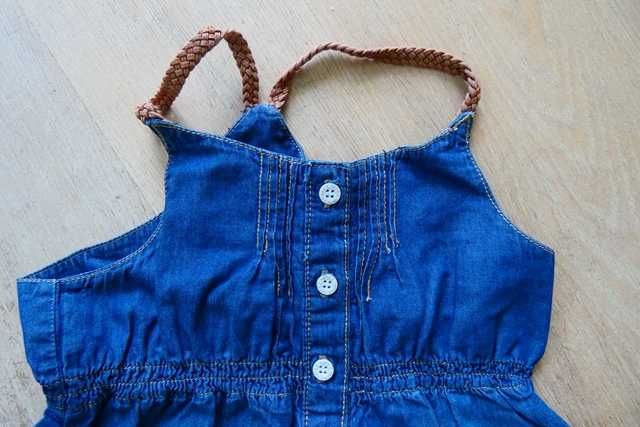 Sukienka letnia na ramiączkach jeansowa; 116cm; 5-6l; NAME IT