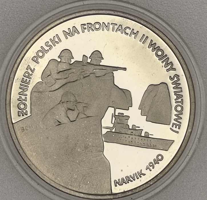 100000 zł 1991 rok Żołnierze na frontach II wojny Narvik