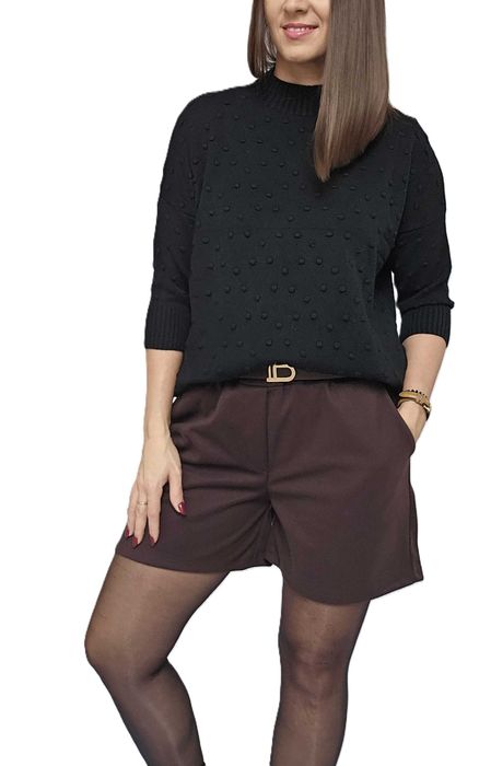 Spodenki krótkie damskie na zimę brązowe czekoladowe S M L