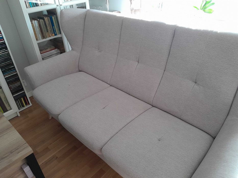 Sofa uszak boucle kremowa MOREN - 3 i 2